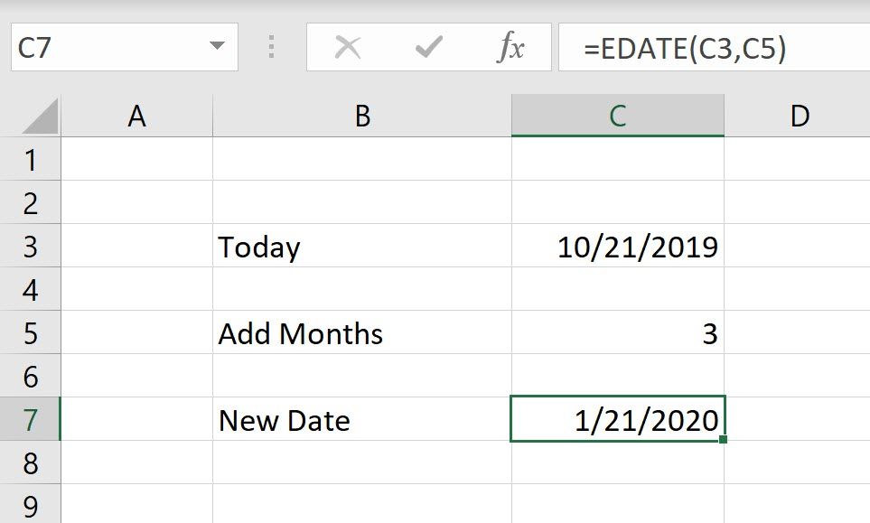 Excel Add Months to Date - Step-by-Step Guide, Screenshots, Example