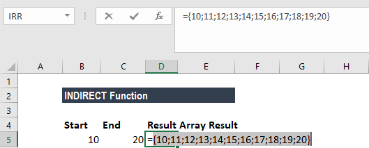 INDIRECT Function Formula Examples How To Use Indirect