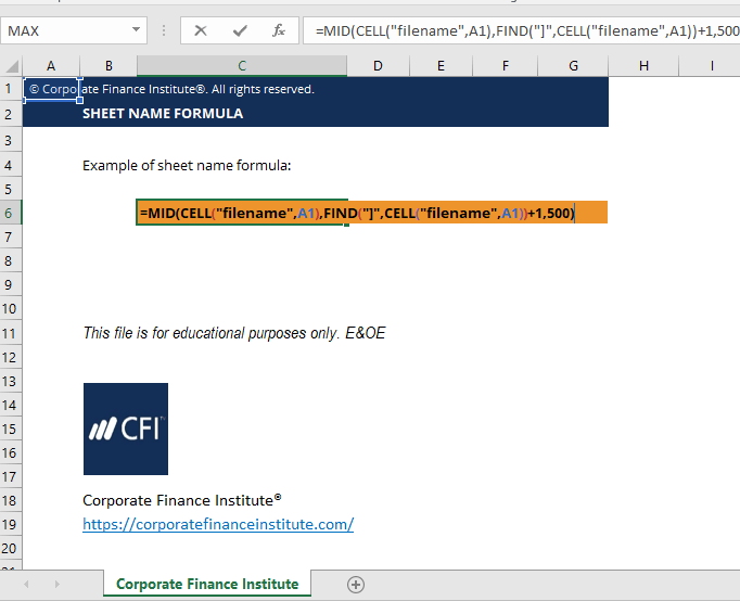 make formula sheet in excel for mac