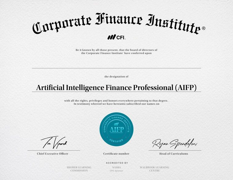 AIFP Certificate