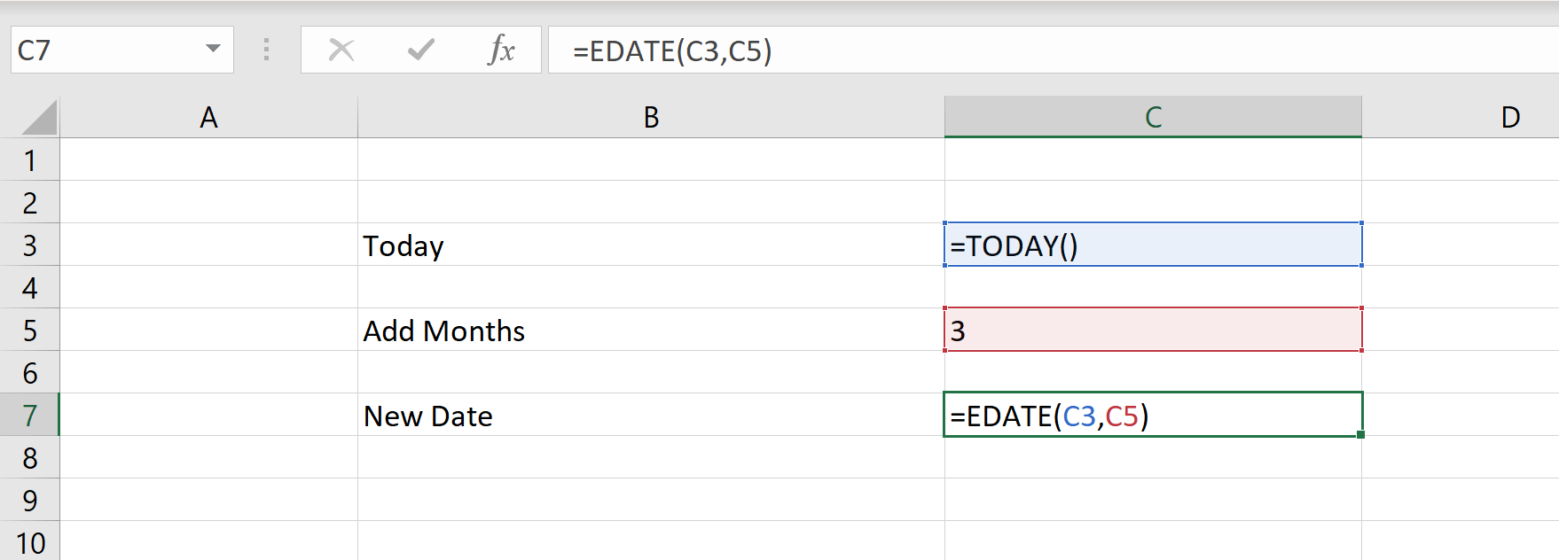 how to insert current date in excel cell