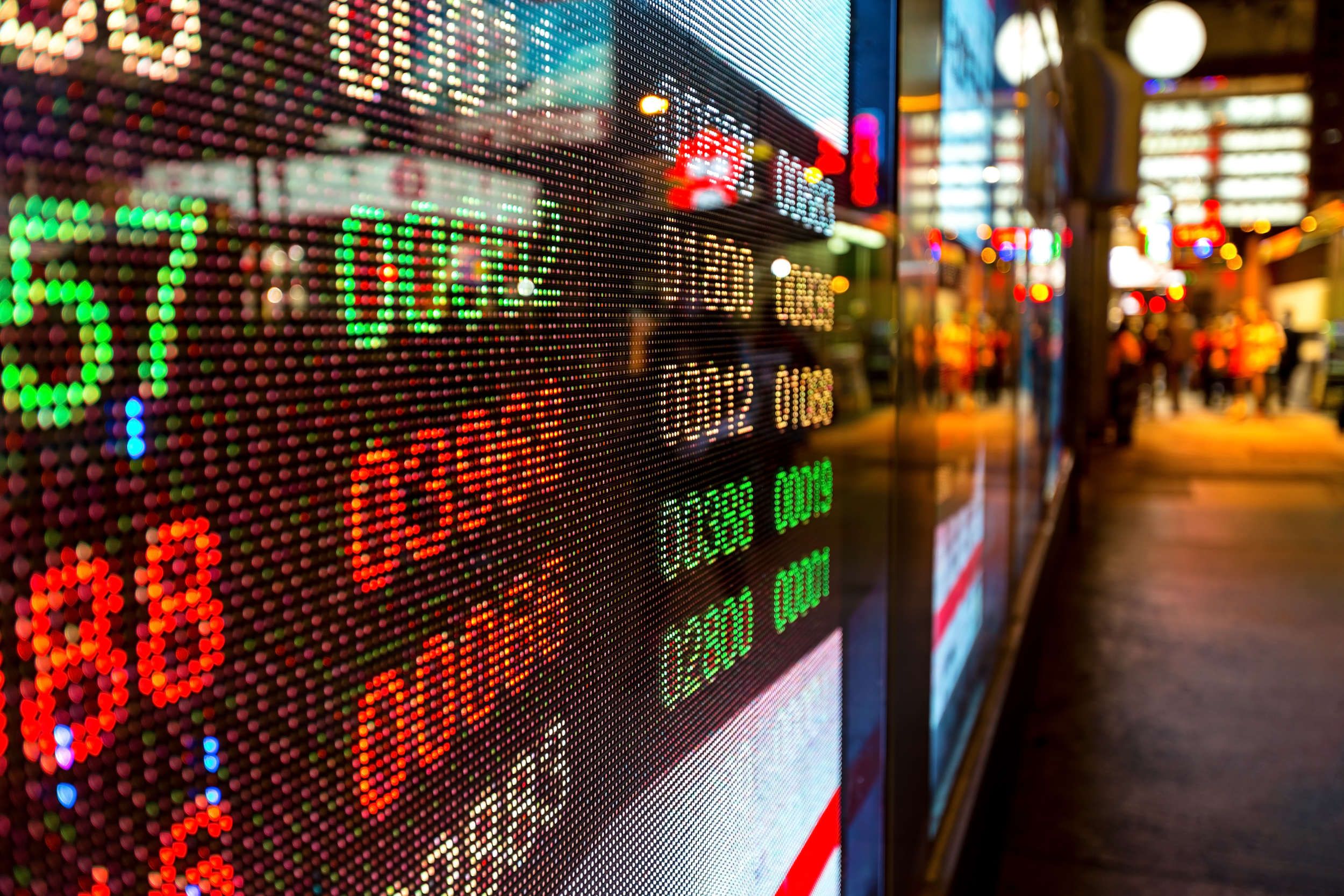 Stock Exchange - Image of a Trading Board