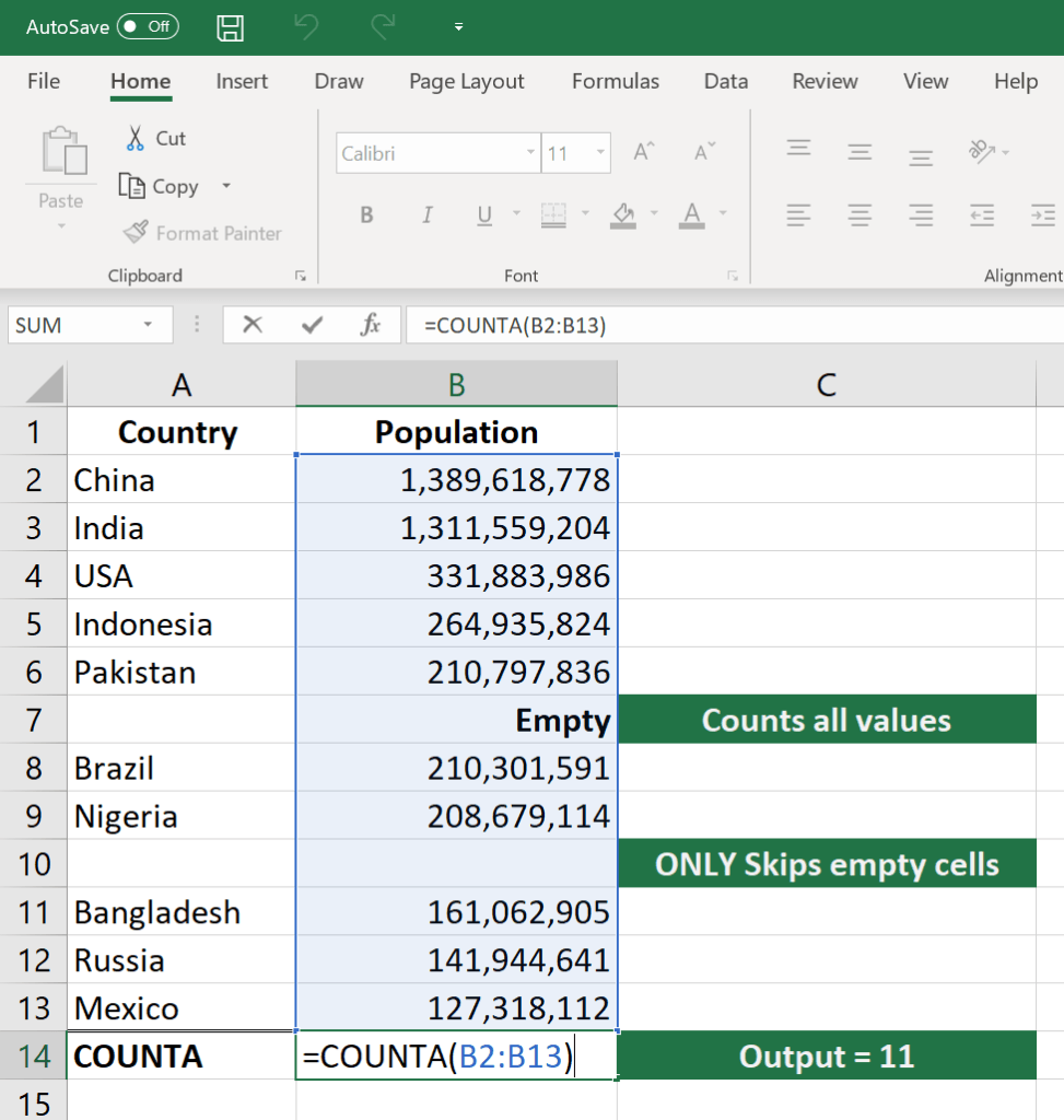 excel formulas