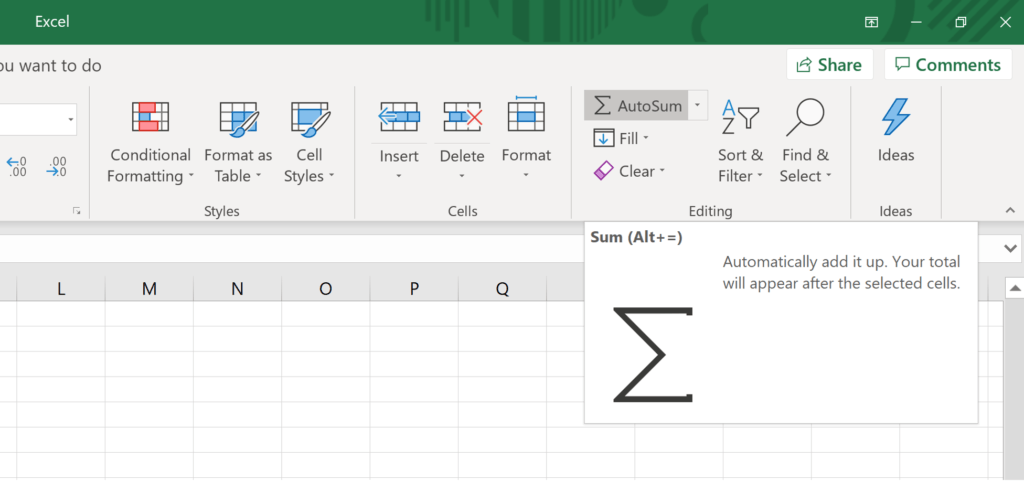 Basic Excel Formulas For Beginners - Autosum