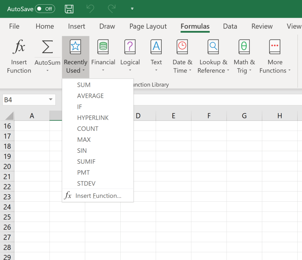 Total formula Of ms excel