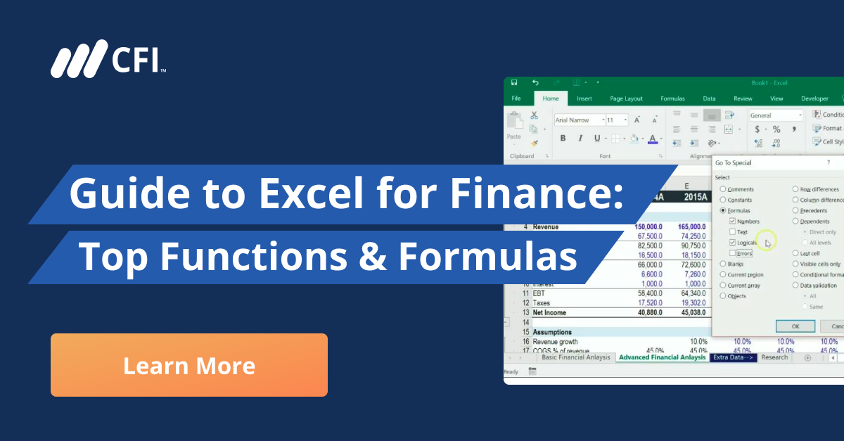 Basic Finance Formulas In Excel