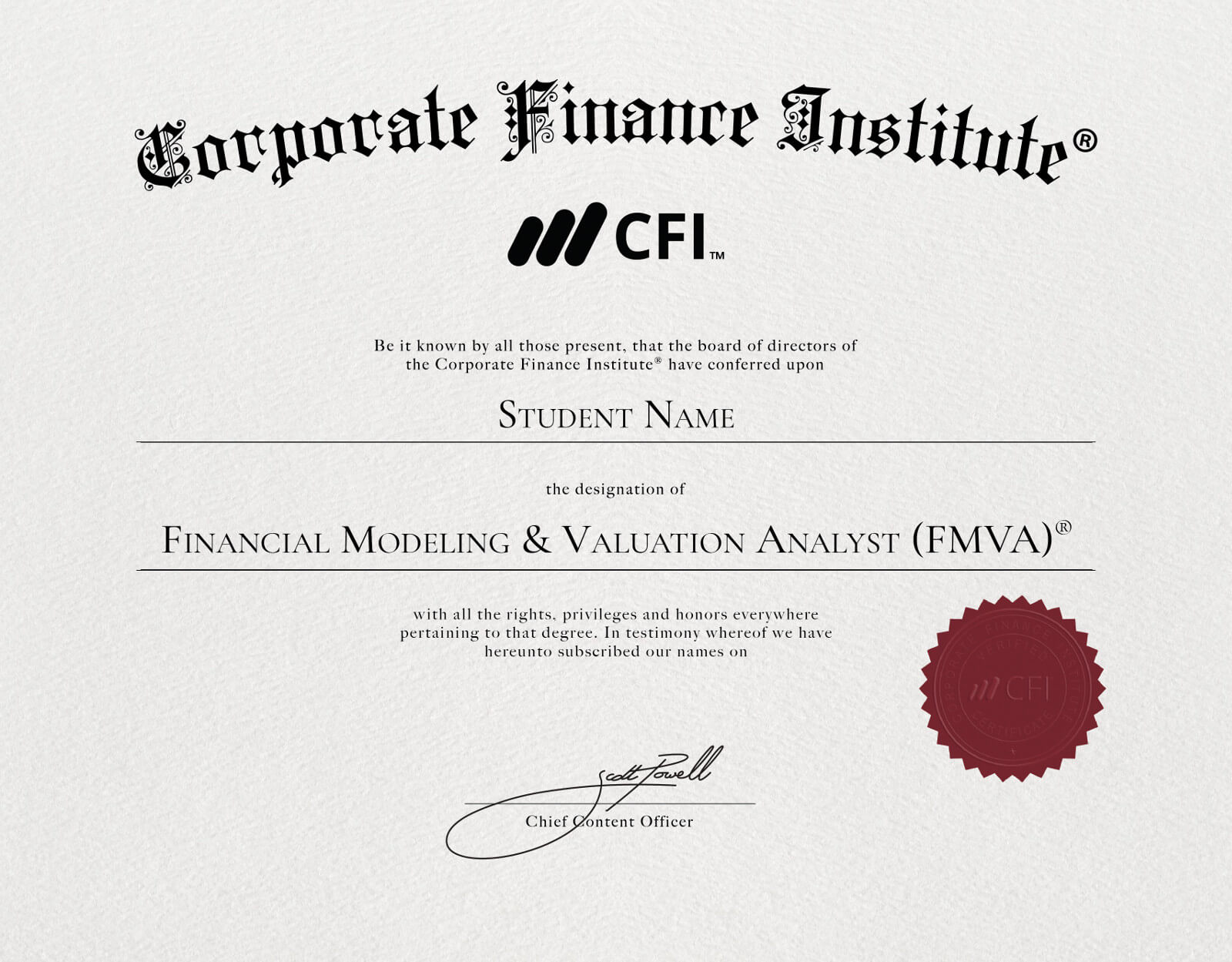 Financial Modeling Certification - FMVA® the Official Global Standard Pertaining To Practical Completion Certificate Template Uk