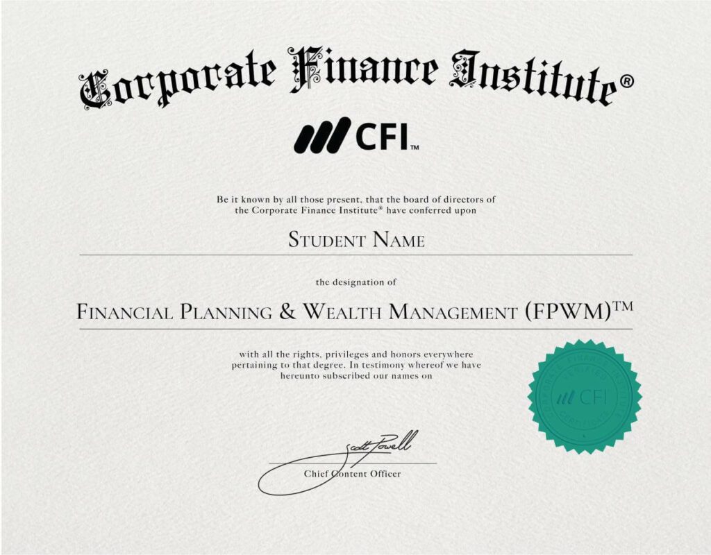 certified wealth management advisor