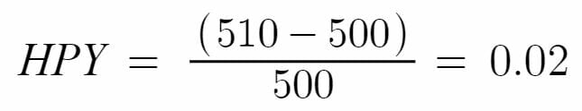 Holding period yield example