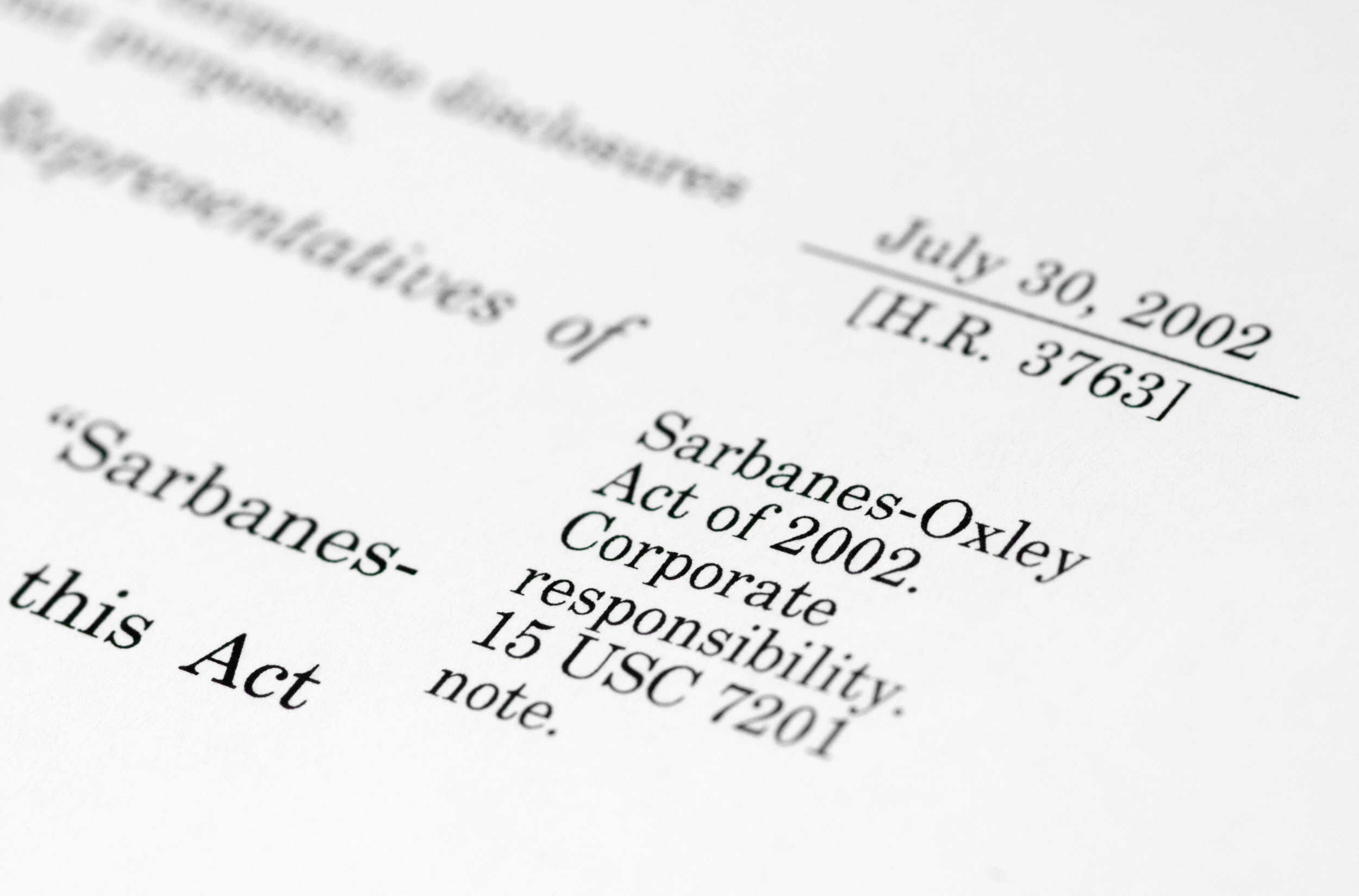 A Brief Note On The Sarbanes Oxley