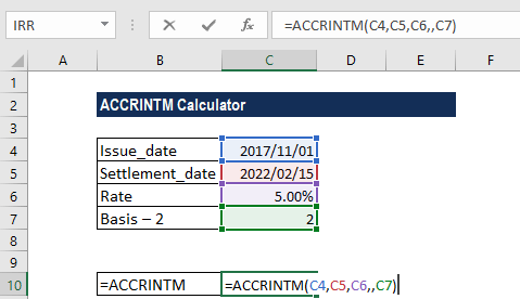 ACCRINTM Function - Example 3a