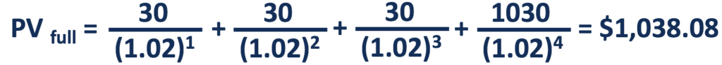 Present Value of Future Cash Flows - Sample Calculation