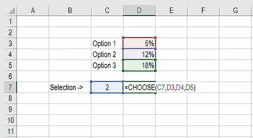 CHOOSE function