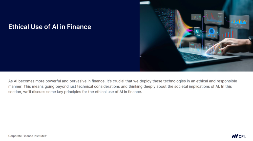 Ethical Use of AI in Finance