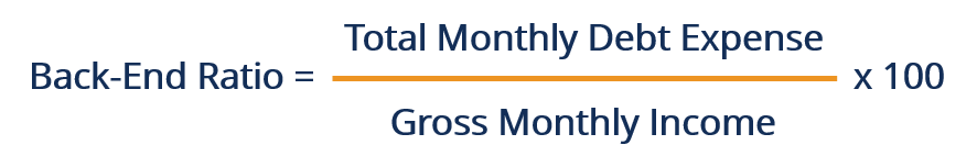 Back-End Ratio - Formula