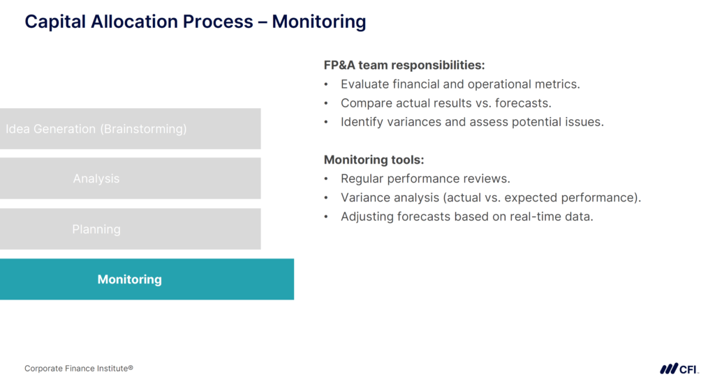 Capital Allocation Process - Monitoring