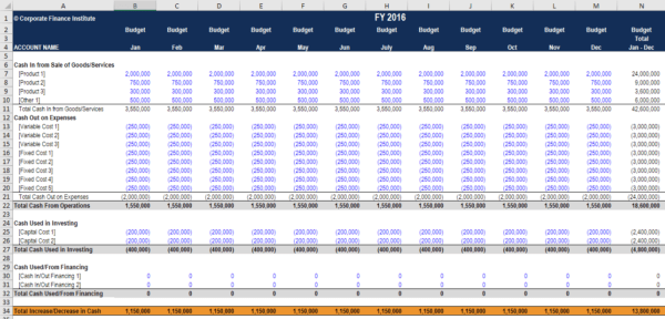 Cash Budget Template - Download a Free Cash Budget Template XLS