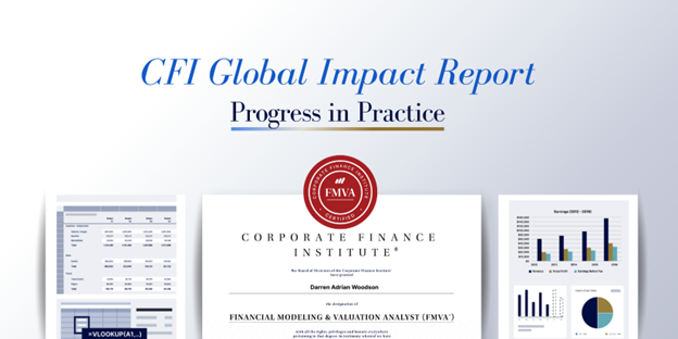 CFI 2025 Global Impact Report highlighting global online corporate finance certifications and professional learning