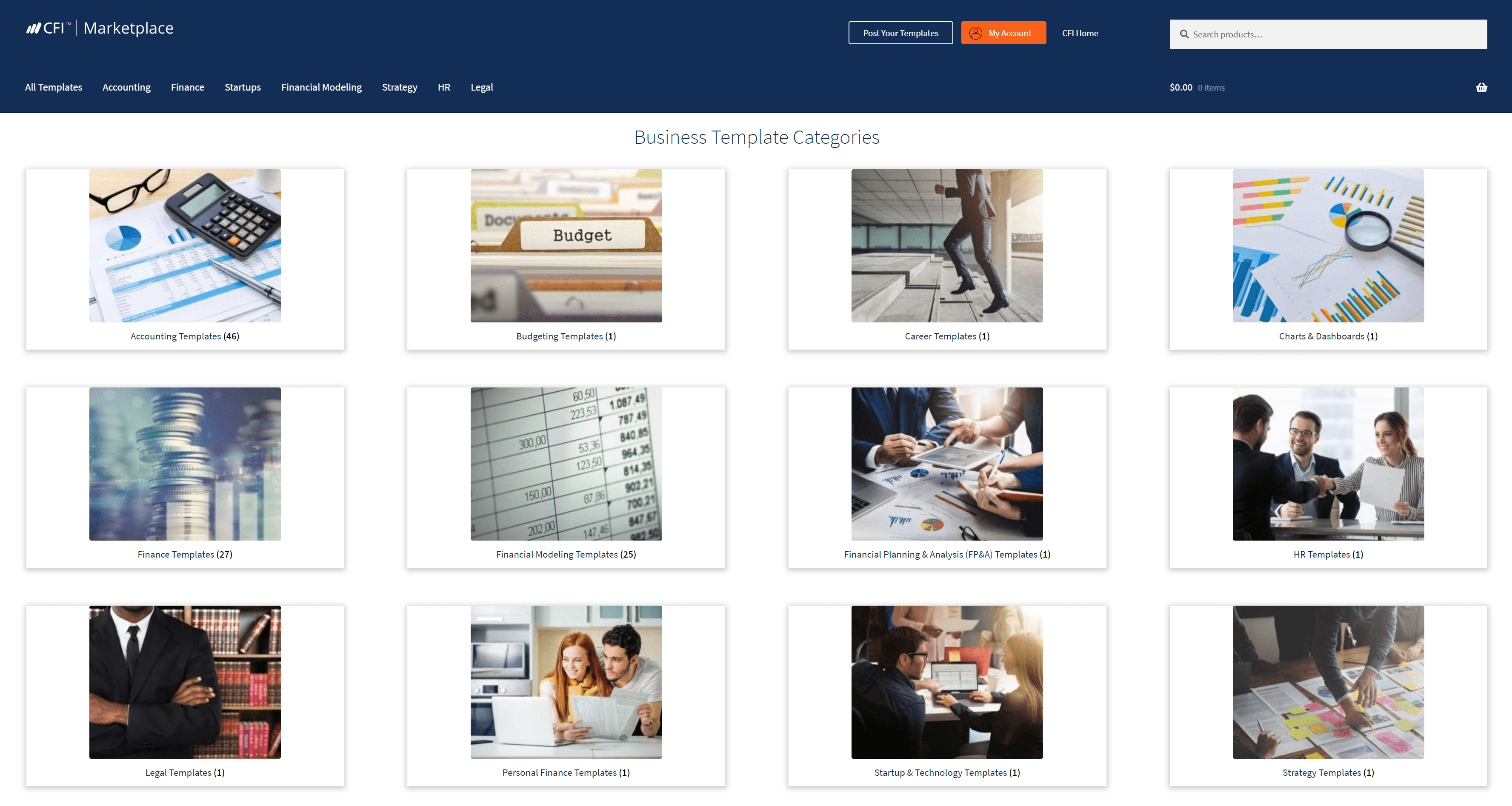 CFI Business Templates Marketplace