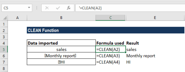 CLEAN Function - Formula, Examples, How to Use CLEAN in Excel
