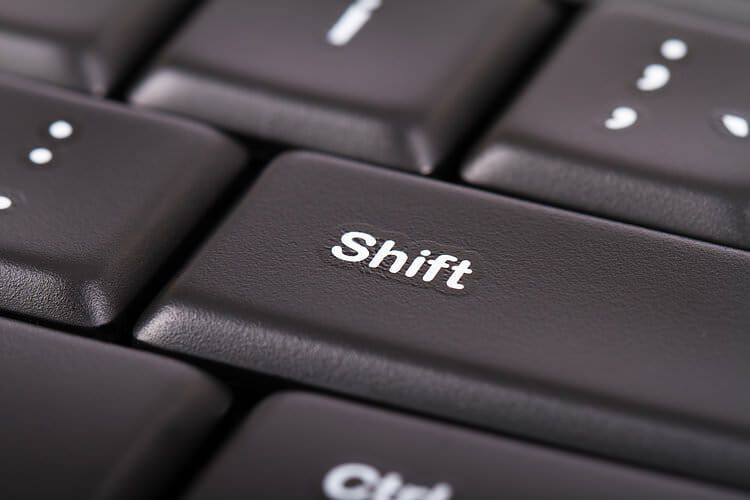 Excel confusions - shift key