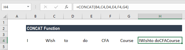 CONCAT Function - Example B