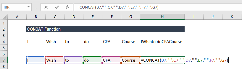 CONCAT Function - Example C