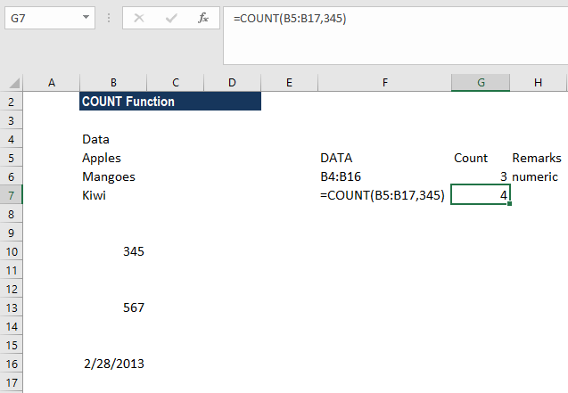COUNT Function - Example 2c