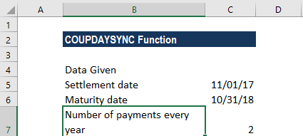 COUPDAYSNC Function