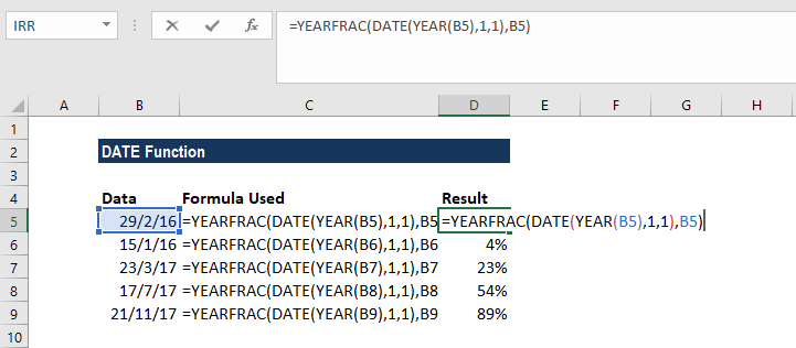 DATE Function - Example 1