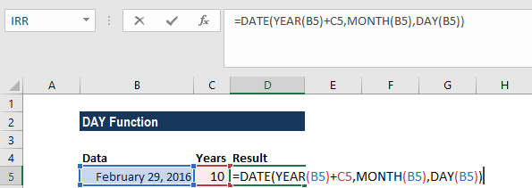 DAY Function - Example 2a