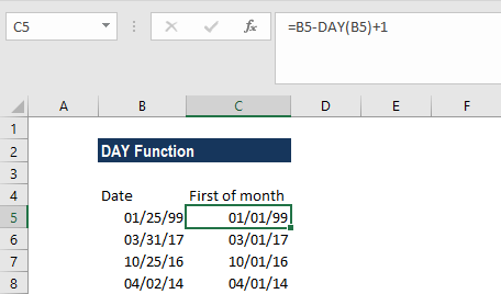 DAY Function - Example 3b