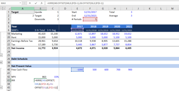 How to Create a Debt Schedule with PMT, IPMT, and IF?