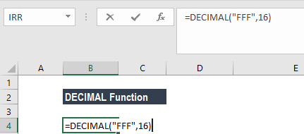 DECIMAL Function - Example 3