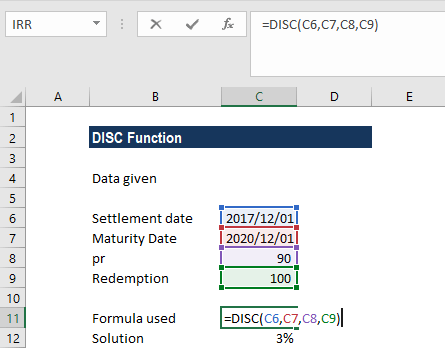 DISC Function - Example 1