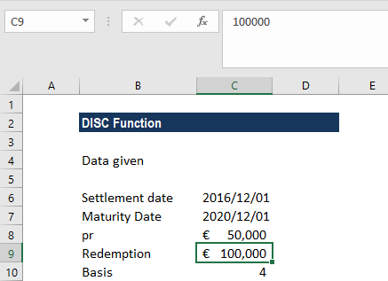 DISC Function - Example 2