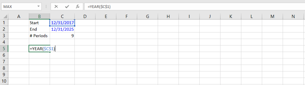Dynamic Dates - Example 1b