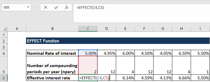 EFFECT Function - Example 1