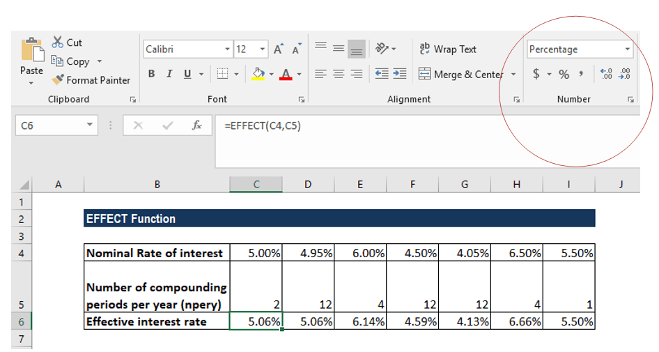 EFFECT Function - Example 1d