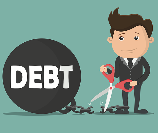 Debt - Image of an Individual Becoming Debt-Free