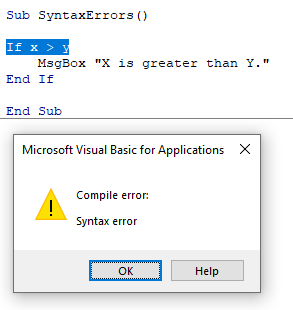 Types Of Errors In Vba For Excel List And Examples