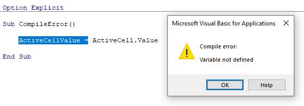 Compile Error - Example 3