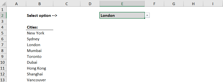 Excel Drop Down List - Step 4
