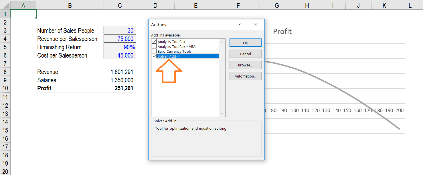 using excel solver function to invest with constraints