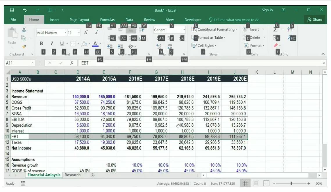 Free Excel Course and training Online (screenshot)