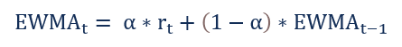 EWMA Decaying Weights