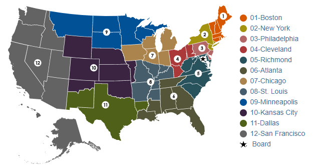 12 Federal Reserve Districts