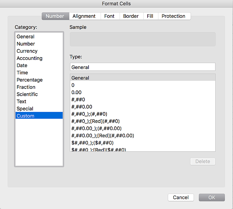custom formatting excel nonzero numbers