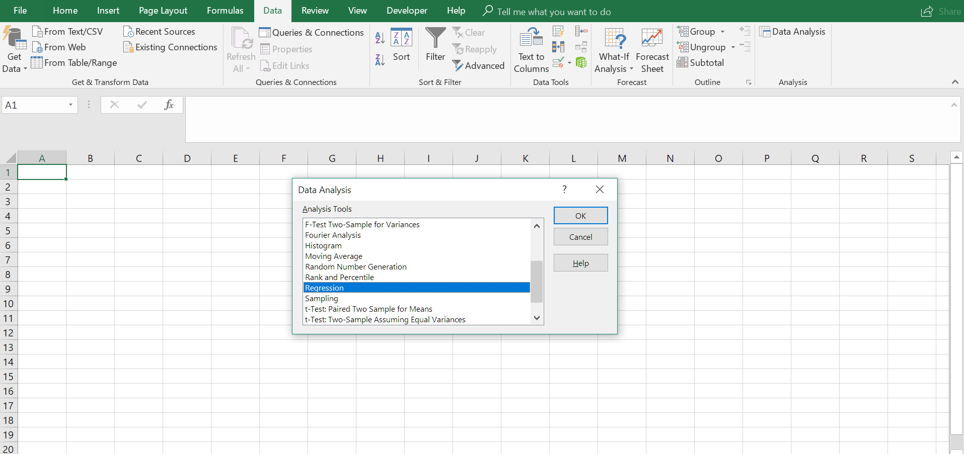 Financial Modeling Regression Analysis