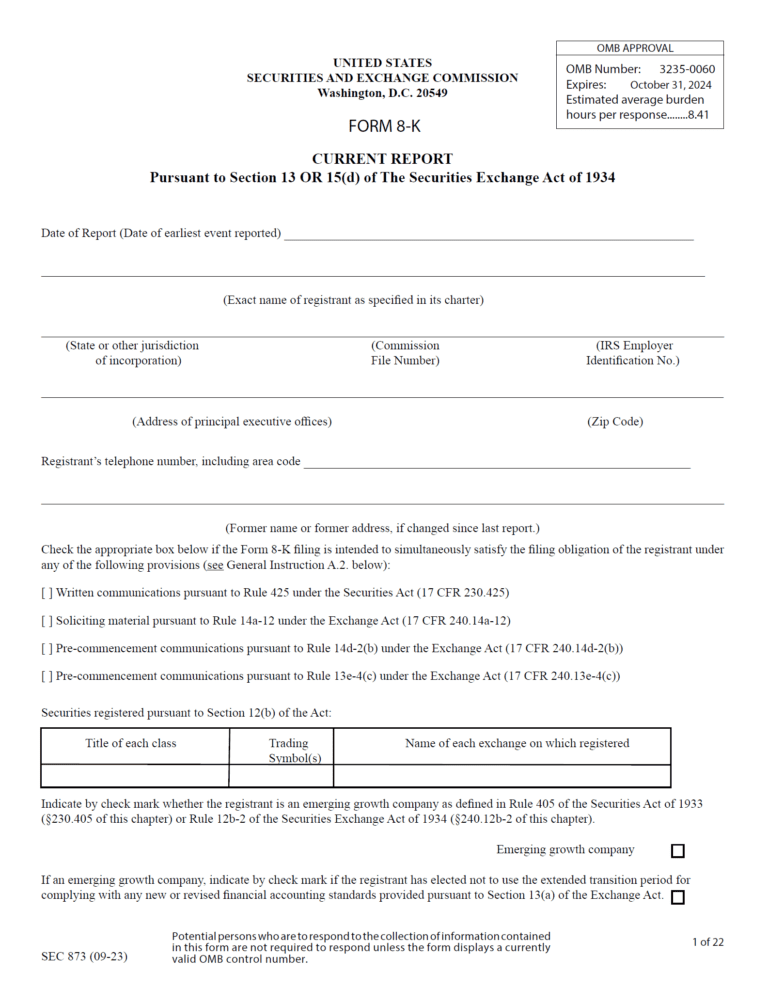 8k File Rct Form 8-K - Definition, When & How To Fill